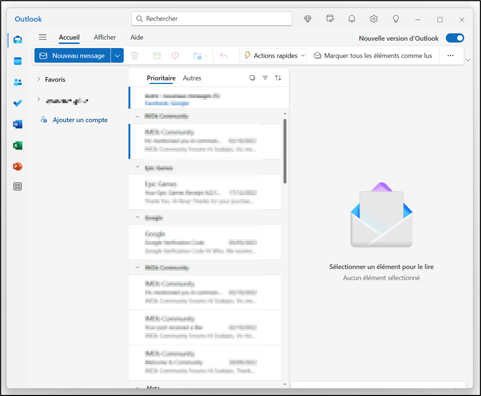 Comment revenir du Nouveau Outlook pour Windows à Outlook Classique pour Windows