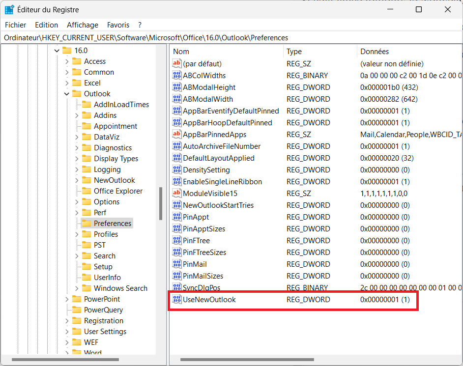 Comment revenir du Nouveau Outlook pour Windows à Outlook Classique