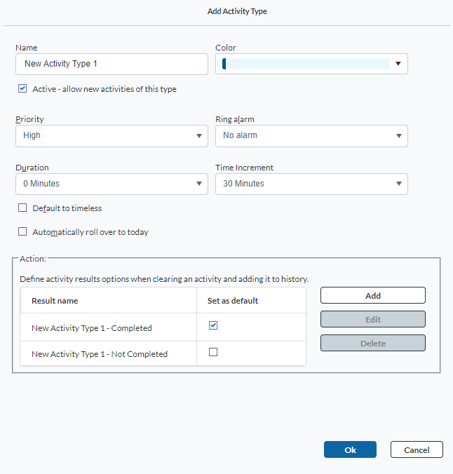 How Can I Configure Activity Types and their Preferences in Act! Cloud?