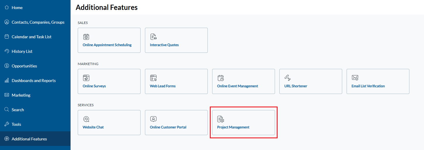 How to Create a Project using the Project Management Feature in Act ...