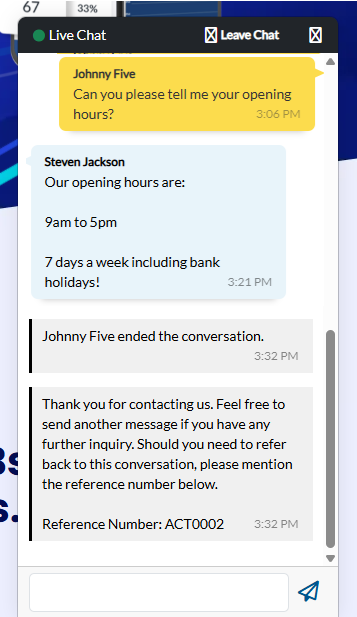 How to Answer Conversations when using the Website Chat Feature in Act ...