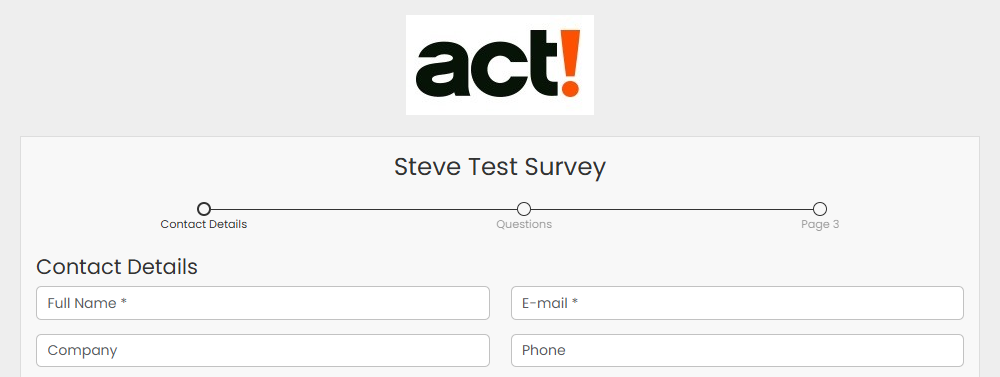 How to Create a Survey for the Online Surveys Feature in Act! Advantage